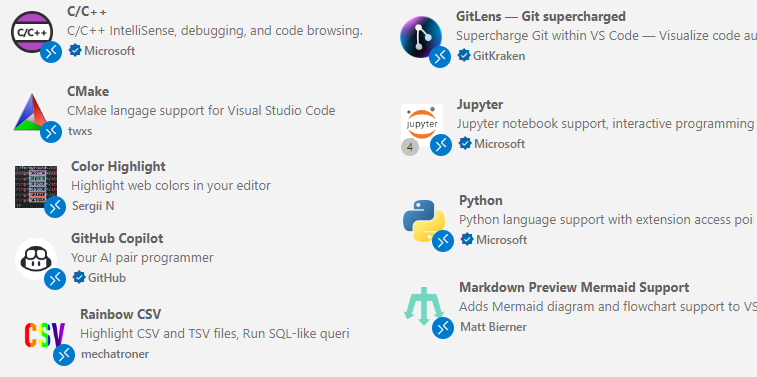 vs code extensions